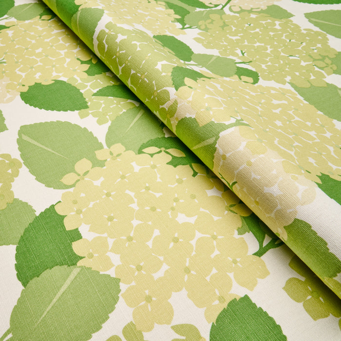 Schumacher Hydrangea Green Fabric 177584