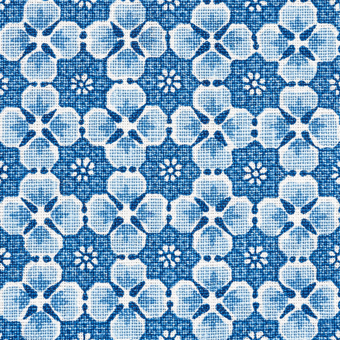 Schumacher Palisades Floret Indigo Fabric 177600