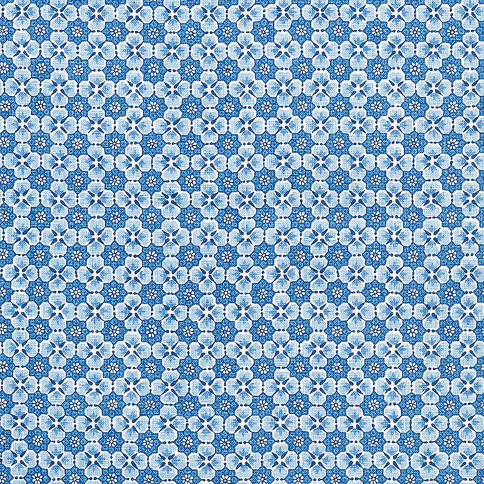 Schumacher Palisades Floret Indigo Fabric 177600