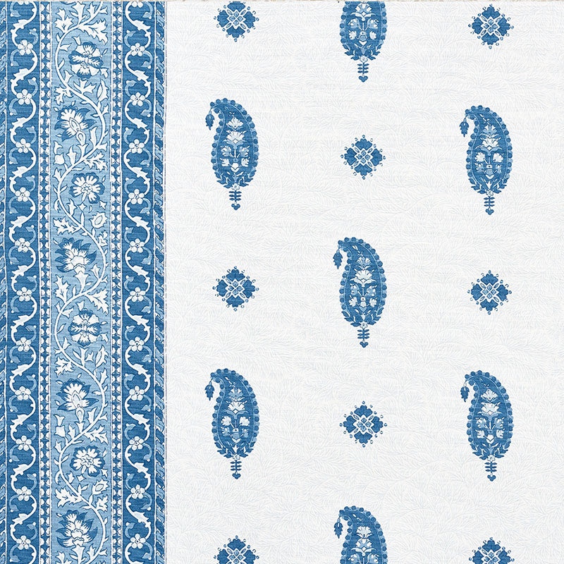 Schumacher Ojai Paisley Indigo Fabric 177611