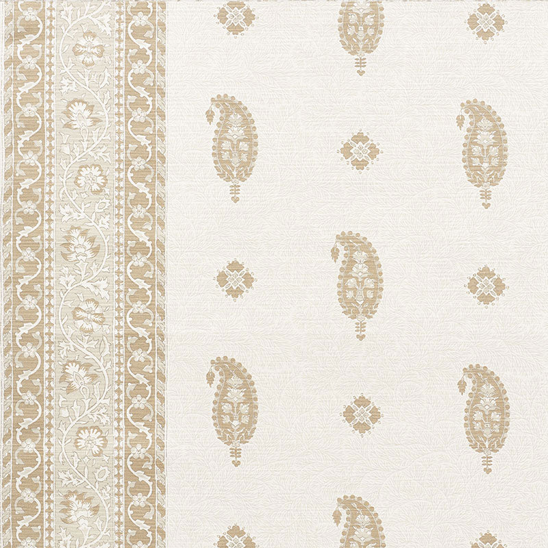 Schumacher Ojai Paisley Neutral Fabric 177612