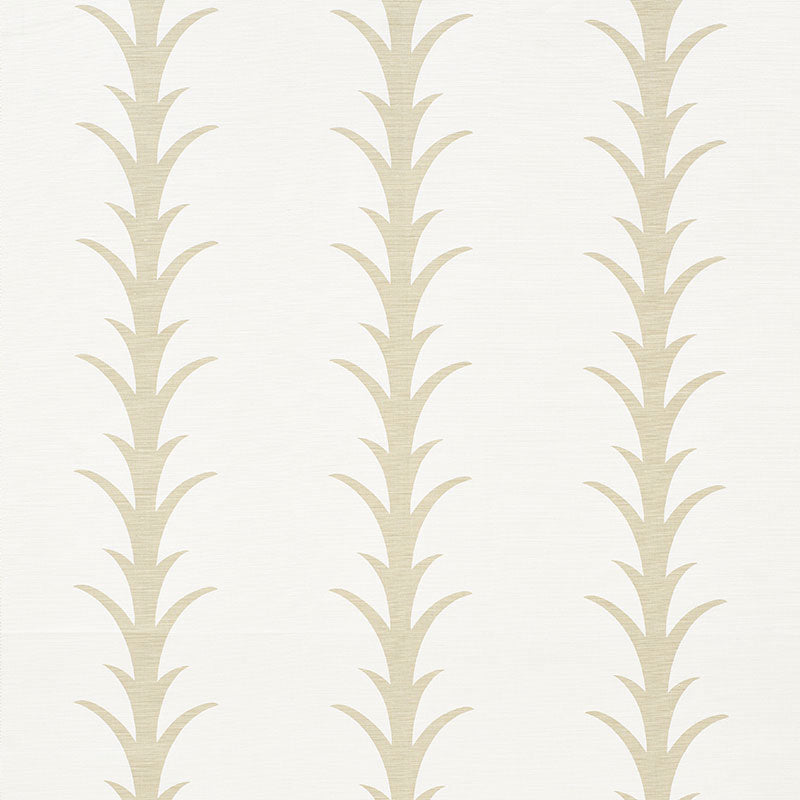 Schumacher Acanthus Stripe Sand Fabric Sample 177630