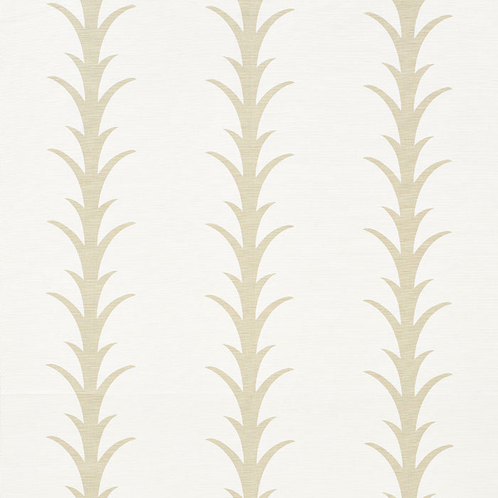 Schumacher Acanthus Stripe Sand Fabric Sample 177630