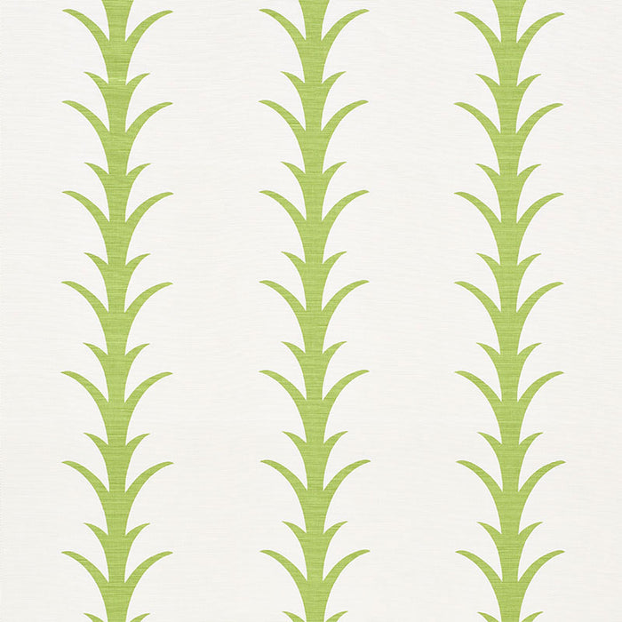 Schumacher Acanthus Stripe Leaf Fabric Sample 177631