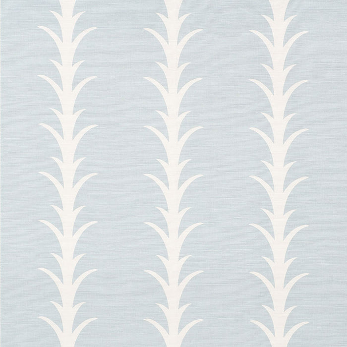 Schumacher Acanthus Stripe Sky Fabric Sample 177633