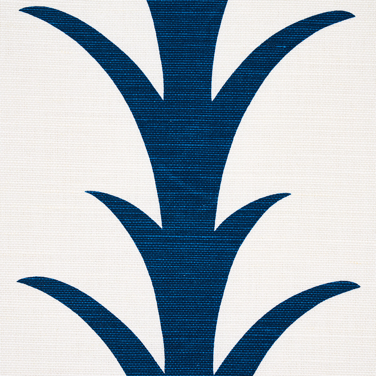 Schumacher Acanthus Stripe Navy Fabric 177635