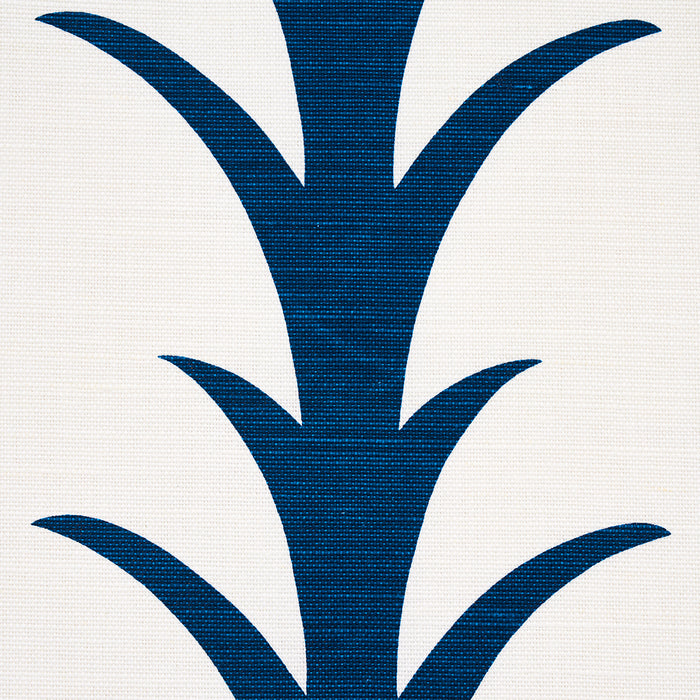 Schumacher Acanthus Stripe Navy Fabric 177635