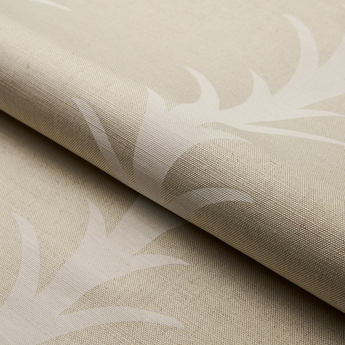 Schumacher Acanthus Stripe Natural Fabric 177636