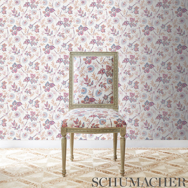 Schumacher Emperor's Vine Aubergine Fabric Sample 177680