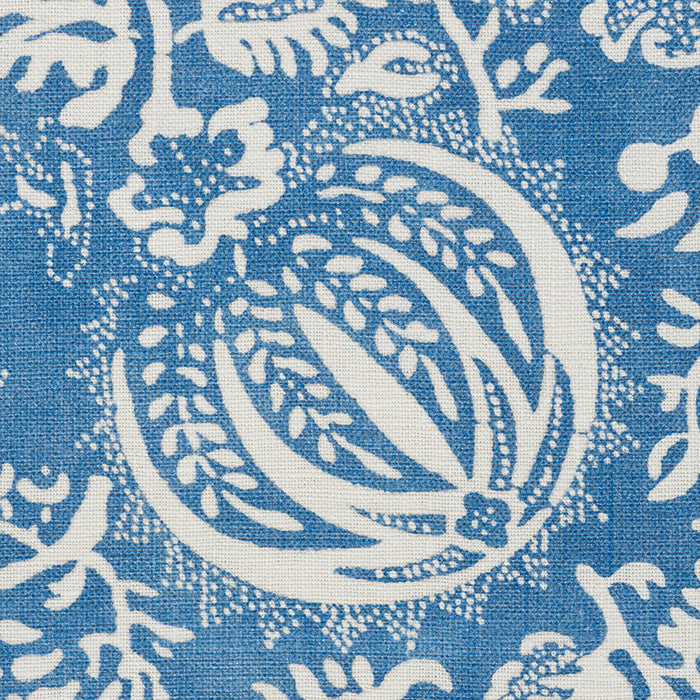 Schumacher Pomegranate Print Indigo Fabric Sample 177690