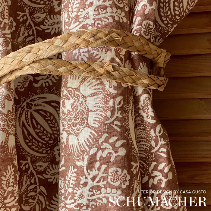 Schumacher Pomegranate Print Russet Fabric 177692