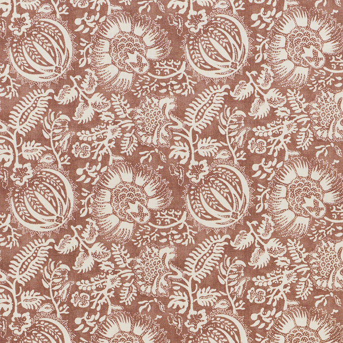 Schumacher Pomegranate Print Russet Fabric Sample 177692