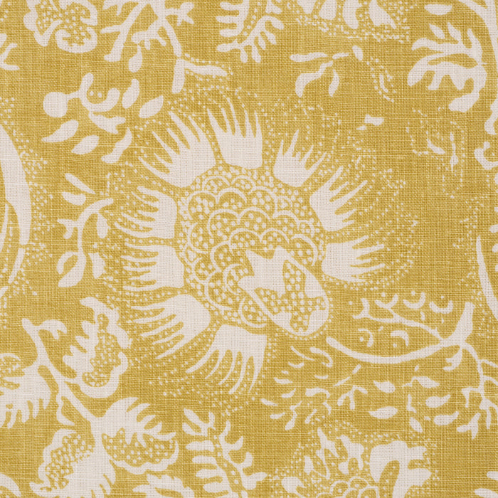 Schumacher Pomegranate Print Citron Fabric 177694