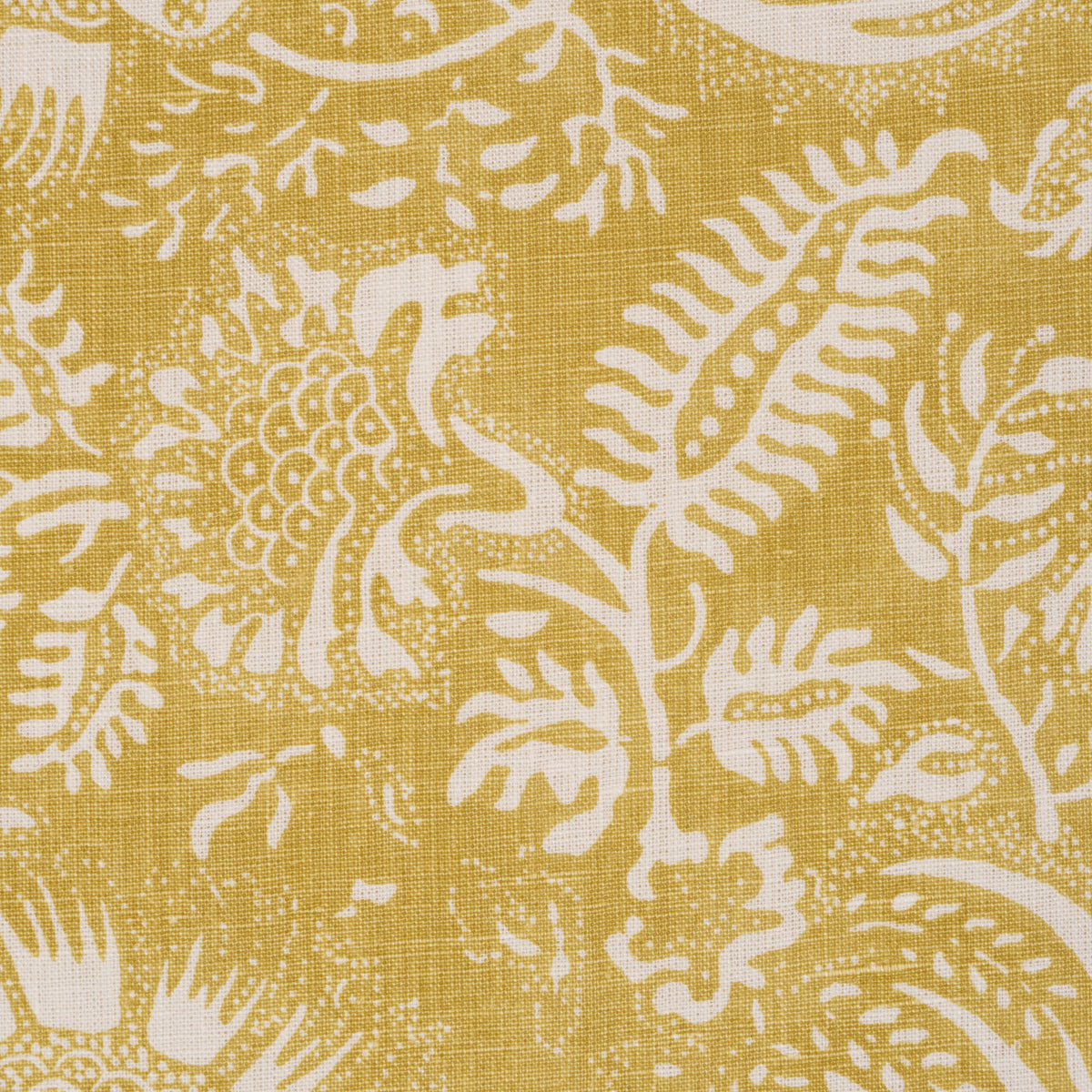 Schumacher Pomegranate Print Citron Fabric 177694