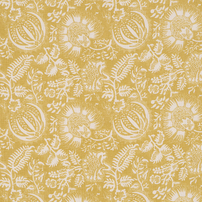 Schumacher Pomegranate Print Citron Fabric 177694