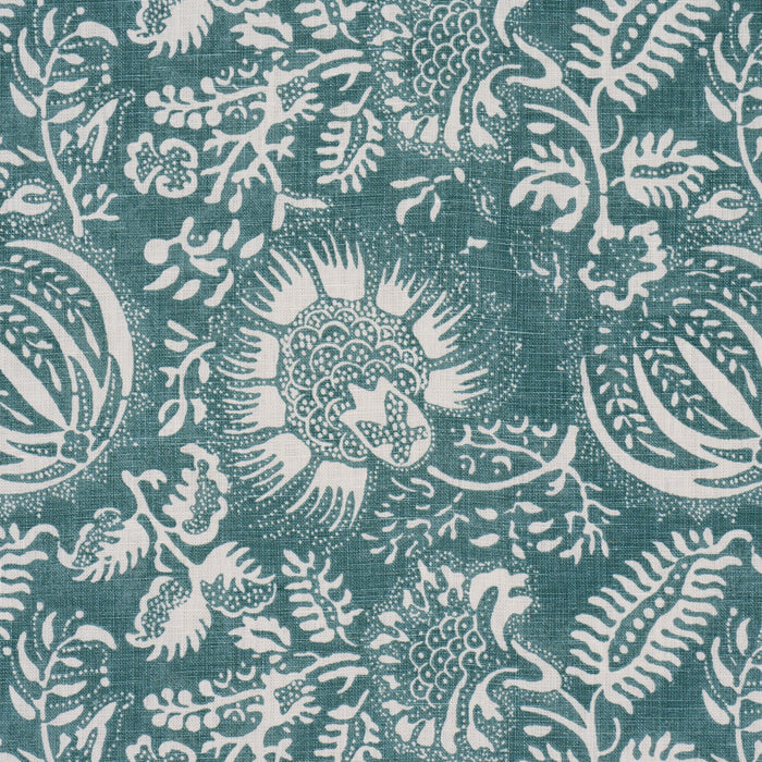 Schumacher Pomegranate Print Peacock Fabric Sample 177696