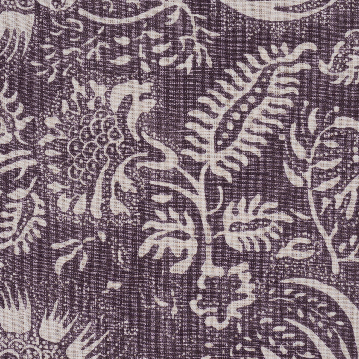 Schumacher Pomegranate Print Aubergine Fabric 177697