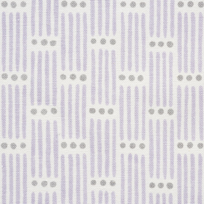 Schumacher Dotted Stripe Lilac Fabric Sample 177712