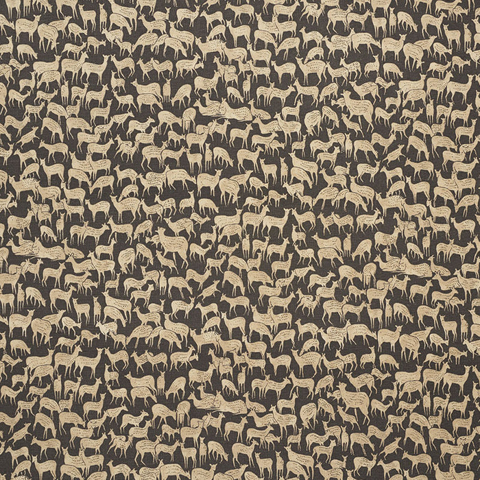 Schumacher Fauna Carbon Fabric Sample 177720