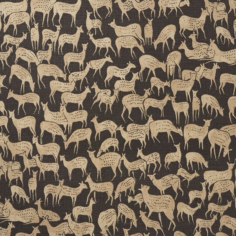 Schumacher Fauna Carbon Fabric 177720