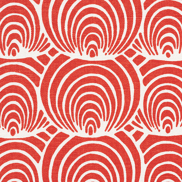 Schumacher Coralline Red Fabric Sample 177783