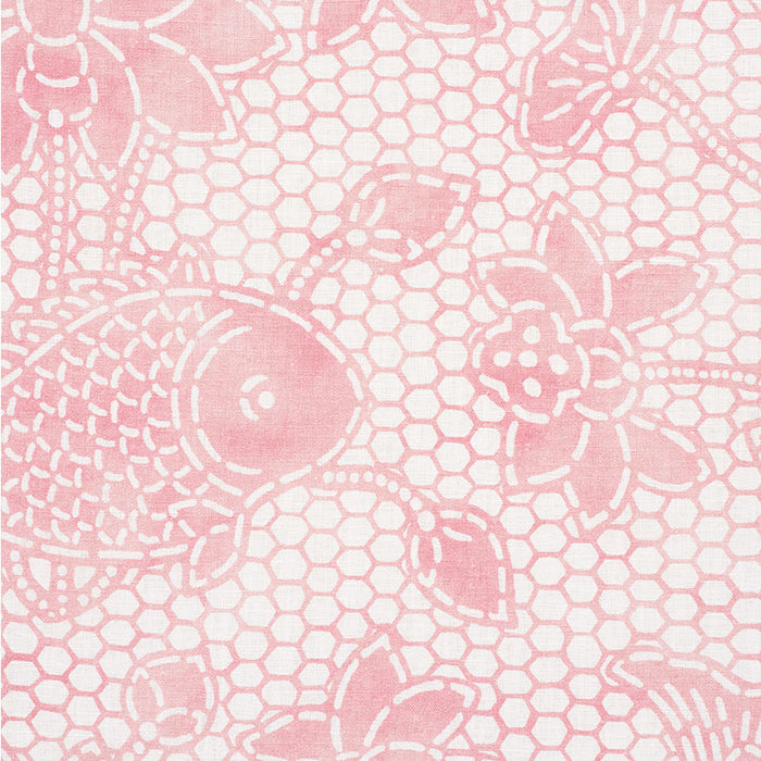 Schumacher Lotus Batik Pink Fabric 177792