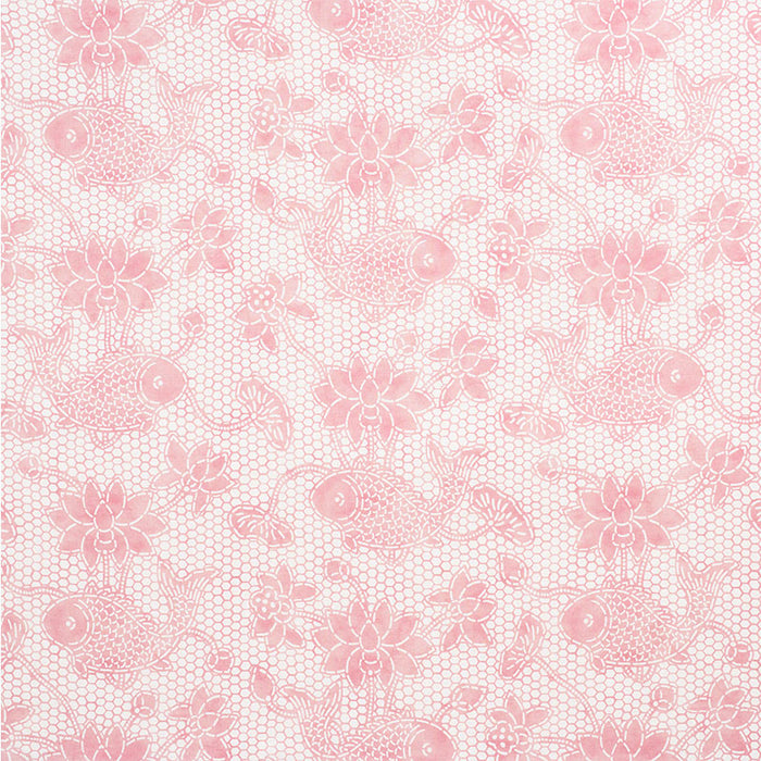 Schumacher Lotus Batik Pink Fabric 177792