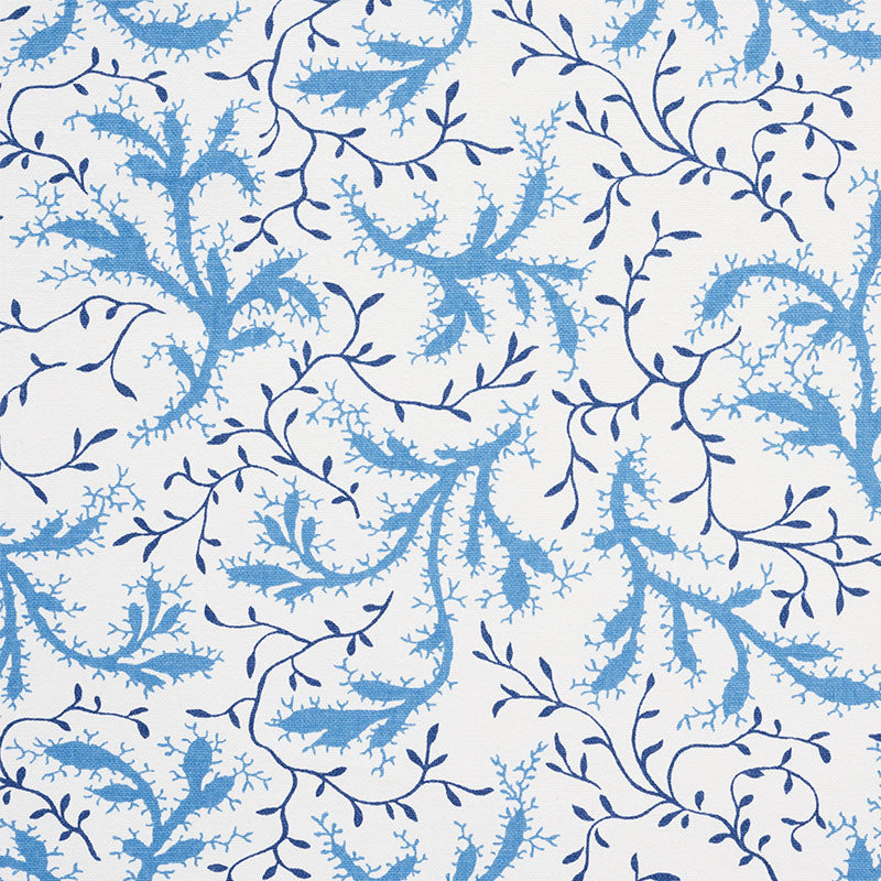 Schumacher Sprig Afternoon Blue Fabric Sample 177832