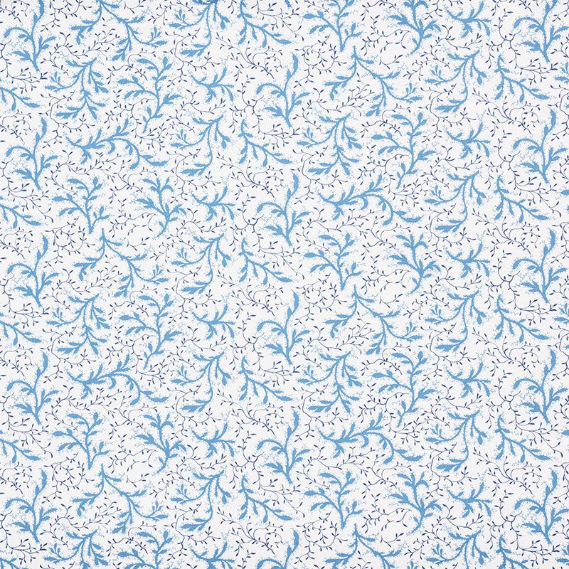 Schumacher Sprig Afternoon Blue Fabric Sample 177832