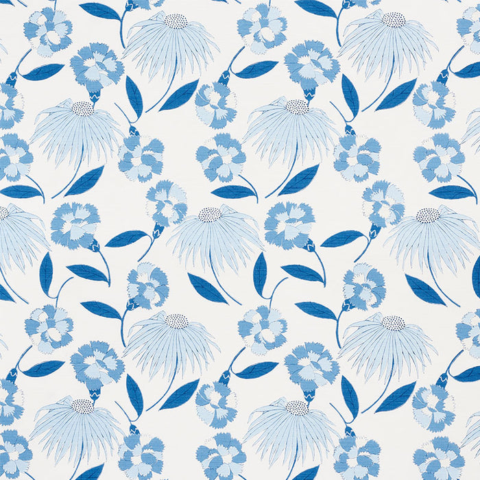 Schumacher Bouquet Toss Afternoon Blue Fabric Sample 177852