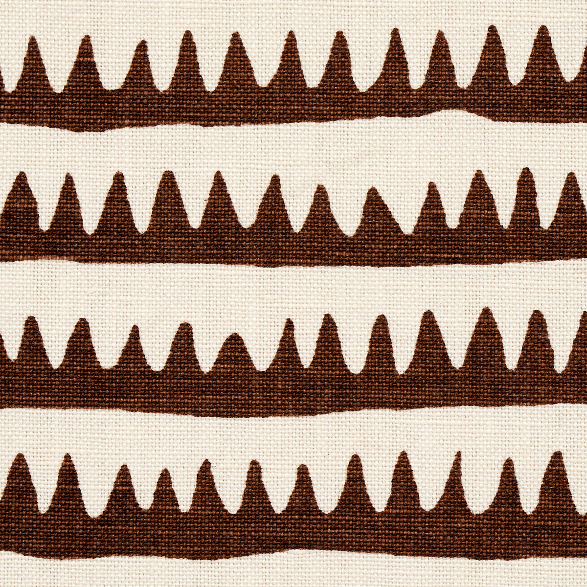 Schumacher Corfu Hand Printed Stripe Brown Fabric 177973