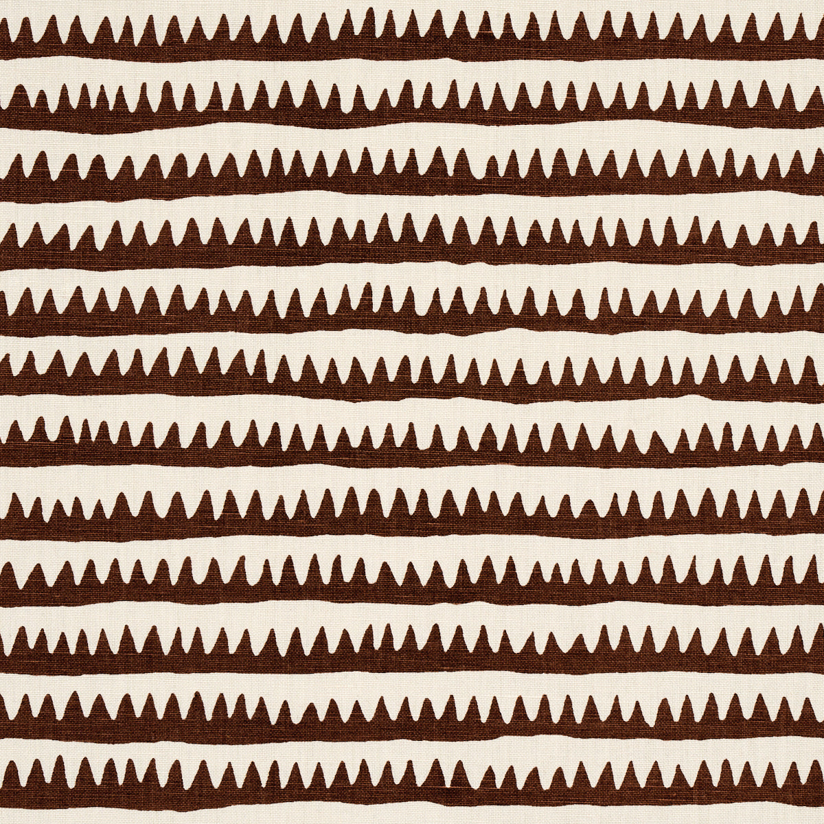 Schumacher Corfu Hand Printed Stripe Brown Fabric 177973