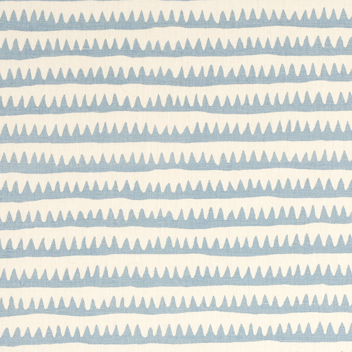 Schumacher Corfu Hand Printed Stripe Sky Fabric Sample 177975