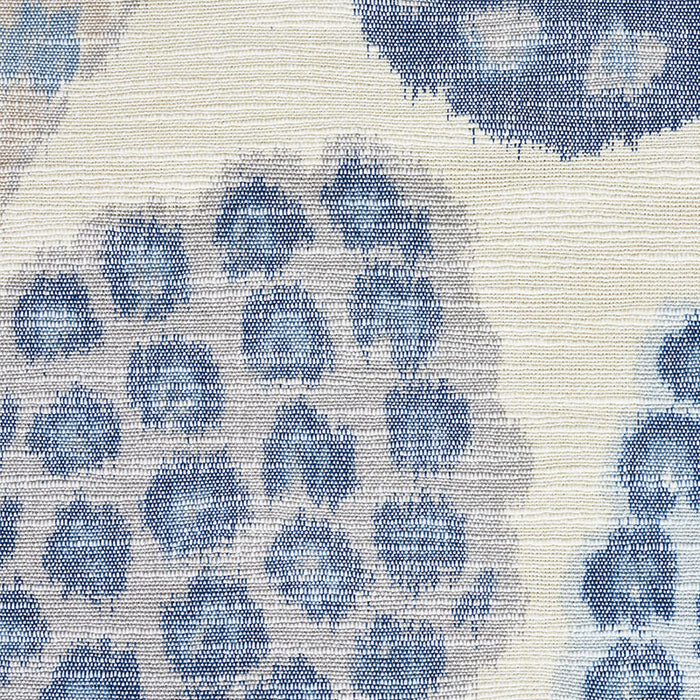 Schumacher Annabel Warp Print Blue Fabric Sample 177992