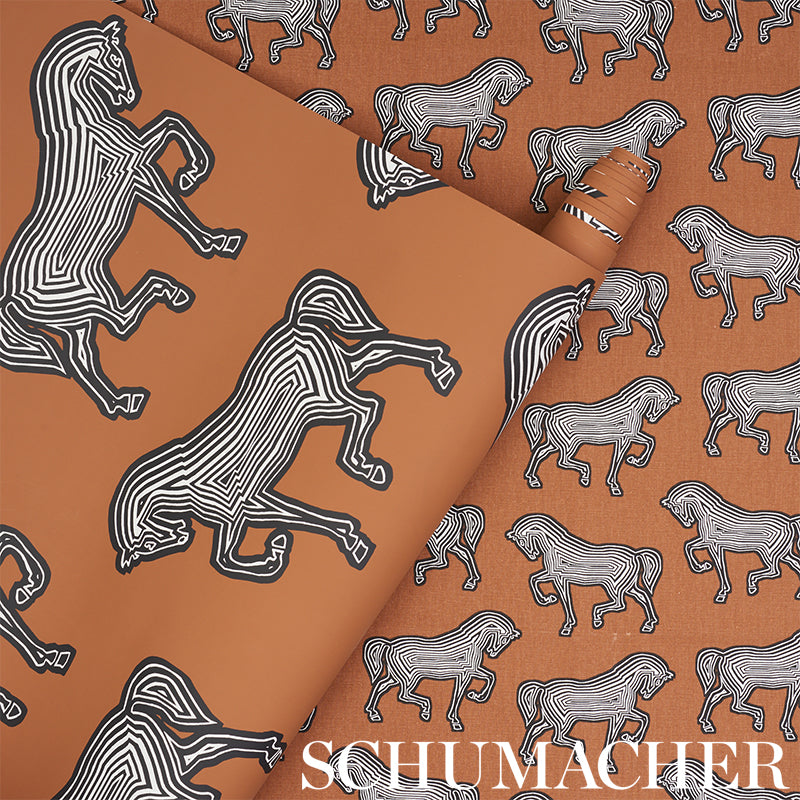 Schumacher Faubourg Brown Fabric 178012