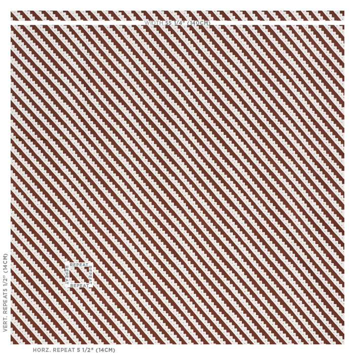 Schumacher Zeppelin Brown Fabric Sample 178020