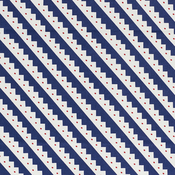 Schumacher Zeppelin Blue Fabric Sample 178022