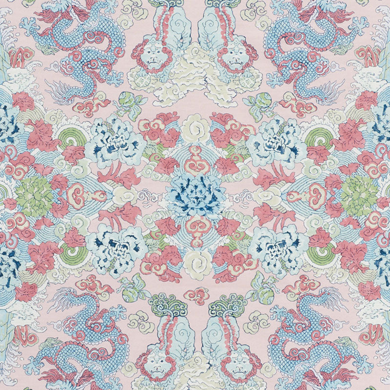 Schumacher Magic Mountain Dragon Blush Fabric 178051