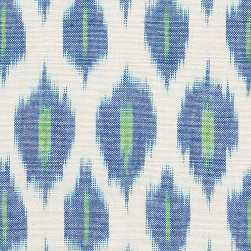 Schumacher Presidio Ikat Peacock Fabric 178060