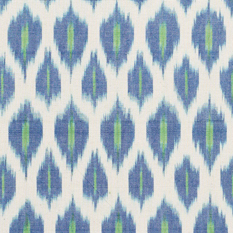 Schumacher Presidio Ikat Peacock Fabric 178060