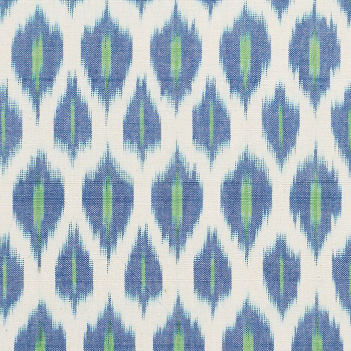 Schumacher Presidio Ikat Peacock Fabric Sample 178060