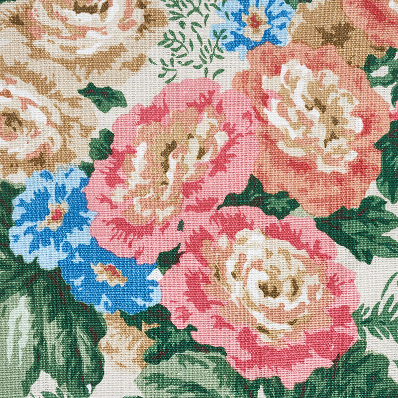 Schumacher Wycombe Park Red & Blue Fabric Sample 178111