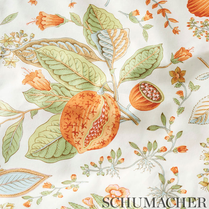 Schumacher Pomegranate Botanical Purple Fabric Sample 178120