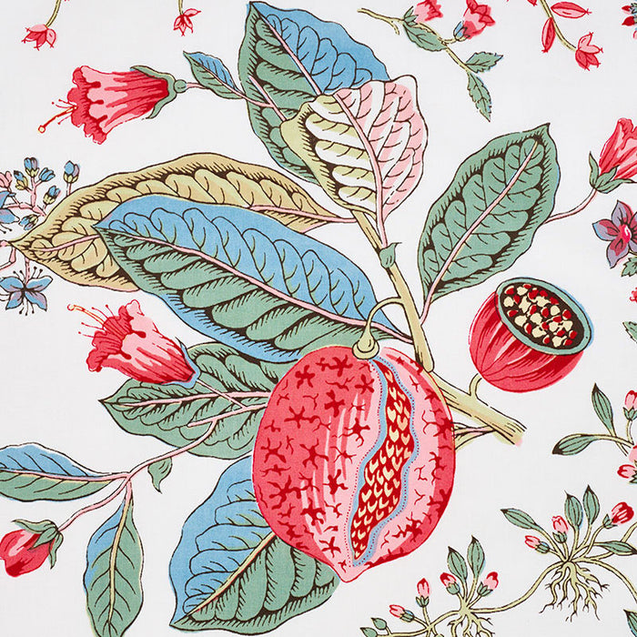 Schumacher Pomegranate Botanical Document Fabric 178121