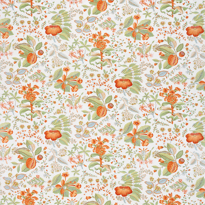 Schumacher Pomegranate Botanical Orange Fabric 178122