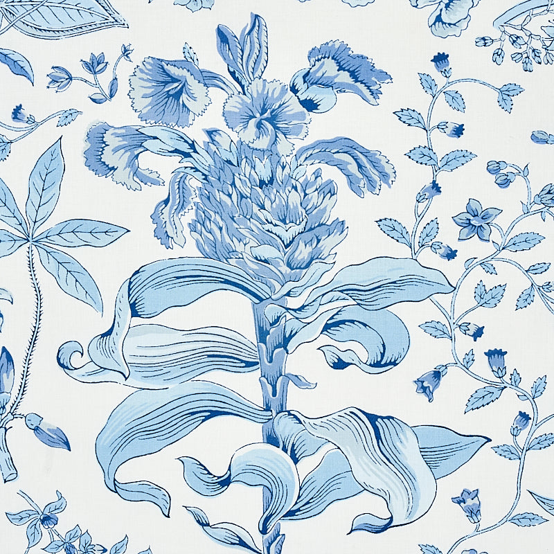 Schumacher Pomegranate Botanical Blue Fabric Sample 178124