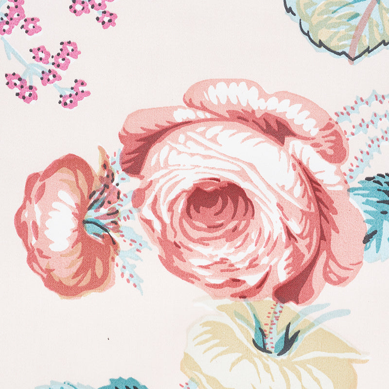 Schumacher Salisbury Chintz Rose Fabric Sample 178152