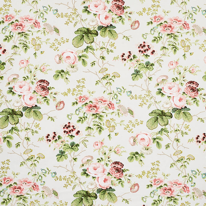 Schumacher Salisbury Chintz Blush Fabric 178155