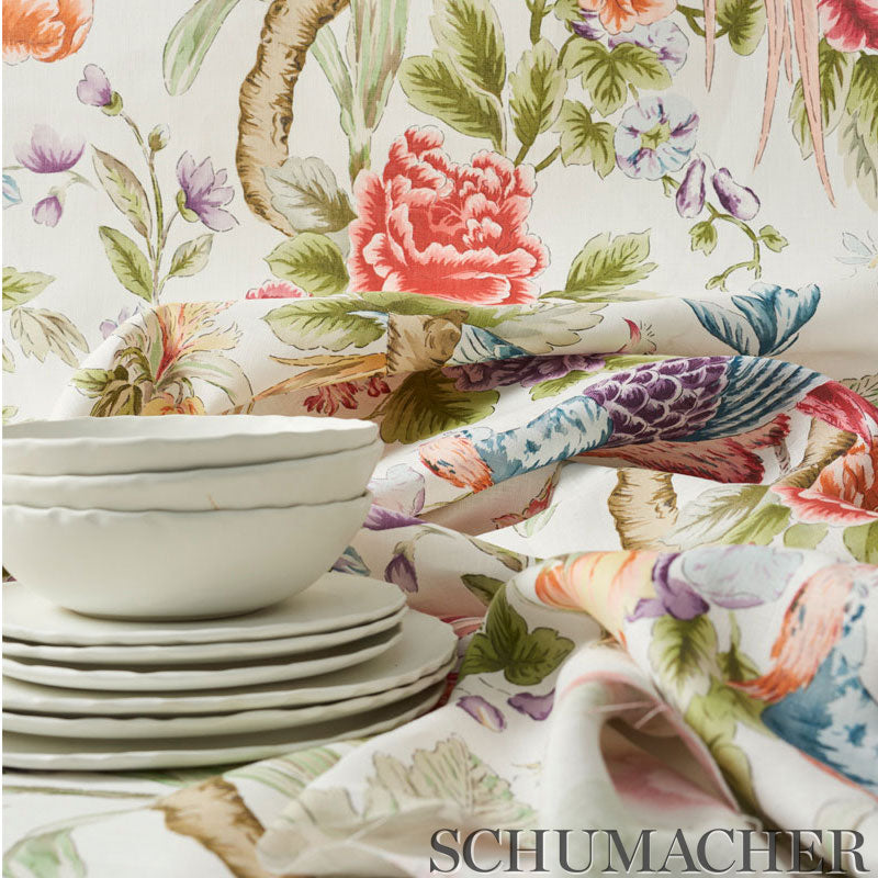 Schumacher Majestic Garden Document Fabric 178160