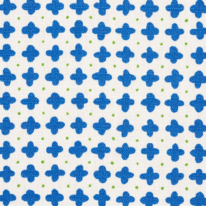 Schumacher Polka Blue Fabric Sample 178240